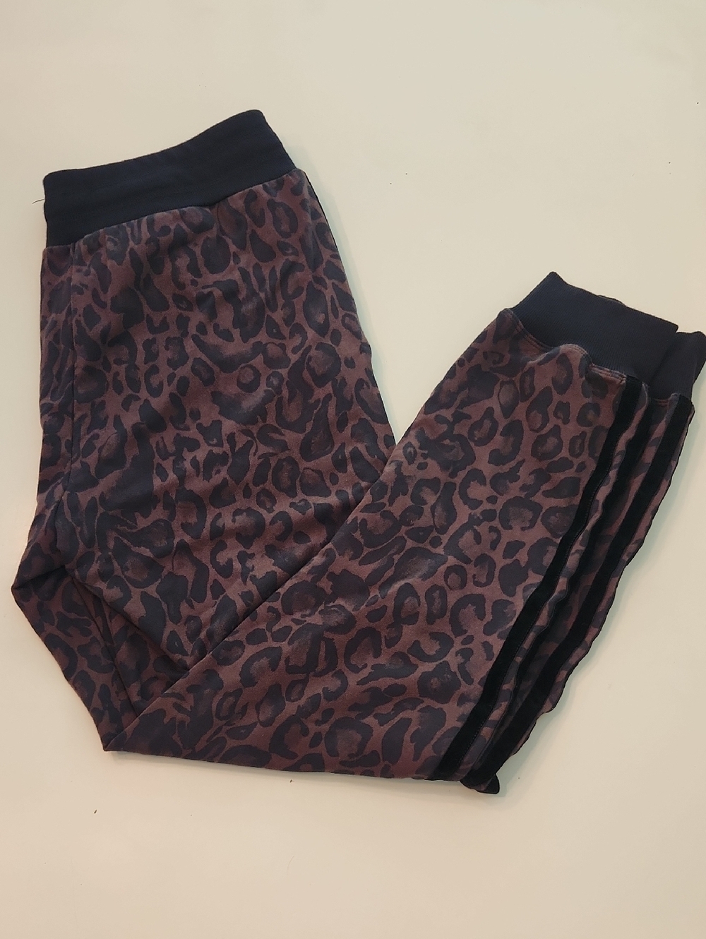 Johnny Was Leopard French Terry Joggers Animal Print Sweatpants